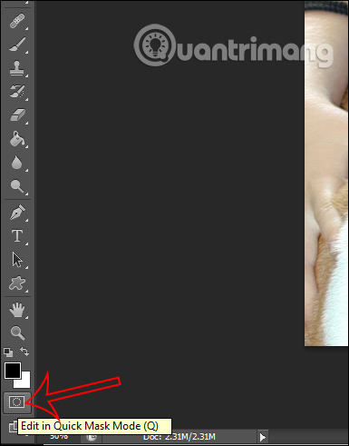 Chế độ Edit in Quick Mask Mode