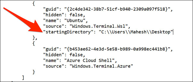 Cách thay đổi thư mục mặc định trong Windows Terminal