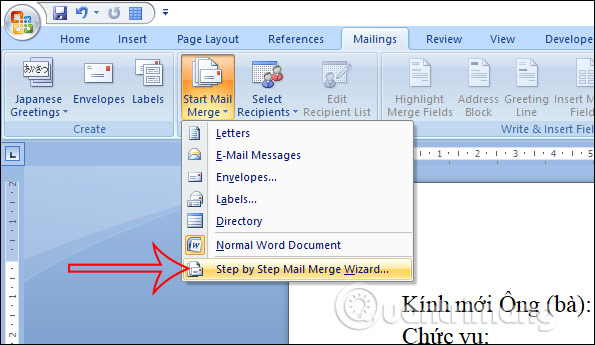Tính năng trộn tài liệu