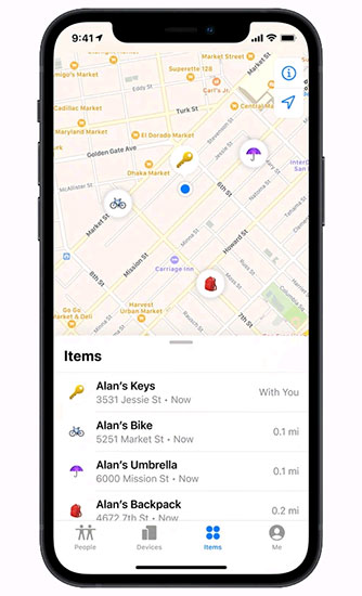 Định vị AirTag trong Find My