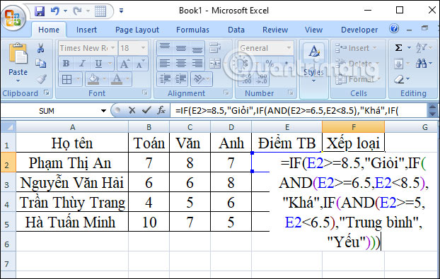 Hàm IF trong Excel: Cách dùng& ví dụ cụ thể