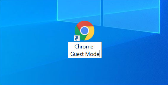 Shortcut truy cập Chrome ở chế độ khách