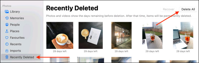 Nhấn “Delete All”