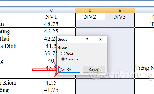 Cách dùng tính năng Group trong Excel - Ảnh minh hoạ 3