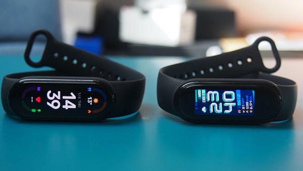 Màn hình Mi Band 6 so với Mi Band 5