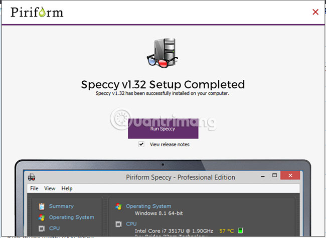 Cài đặt Speccy