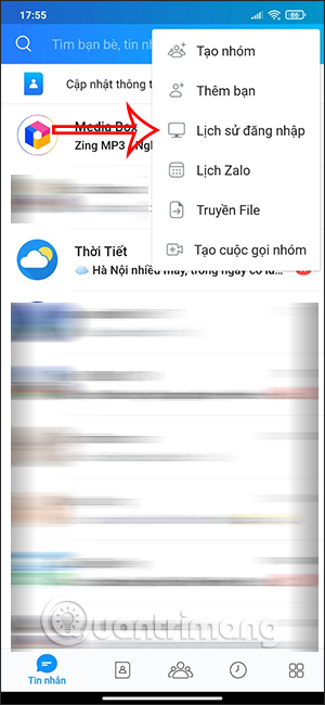 Lịch sử đăng nhập