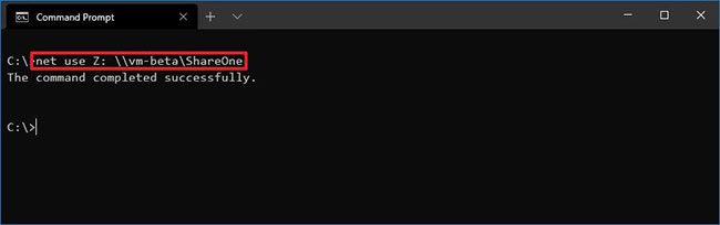 Ánh xạ thư mục ShareOne vào máy tính có ký tự ổ Z