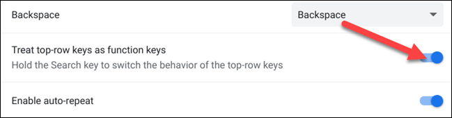 Bật “Treat Top-Row Keys as Function Keys”