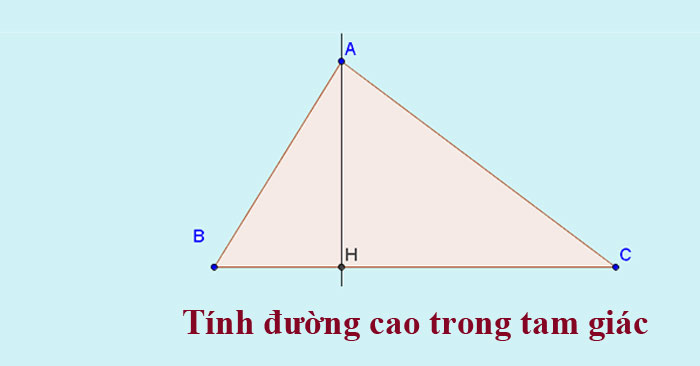 cách tính đường cao trong tam giác vuông
