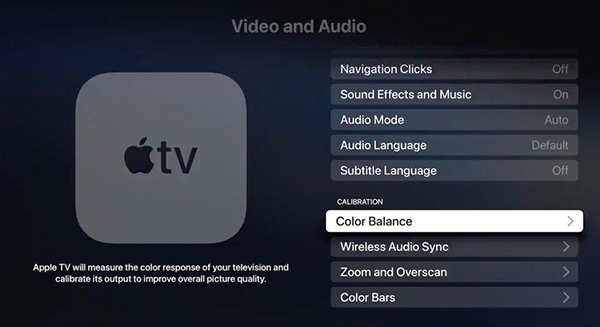 Cách điều chỉnh tính năng cân bằng màu sắc Apple TV trên iPhone