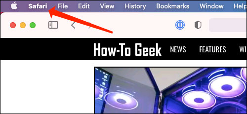 Nhấp vào nút “Safari”