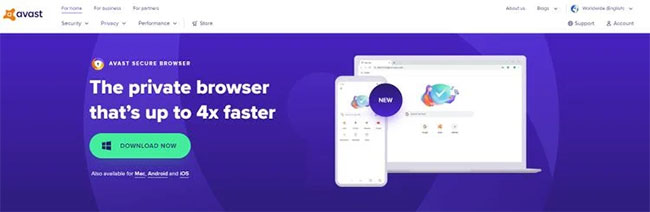 Avast Secure Browser là một trình duyệt dựa trên Chromium được tạo bởi Avast