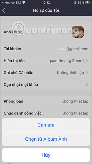 Chọn nơi lấy ảnh