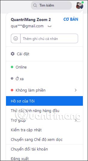 Hồ sơ của bạn