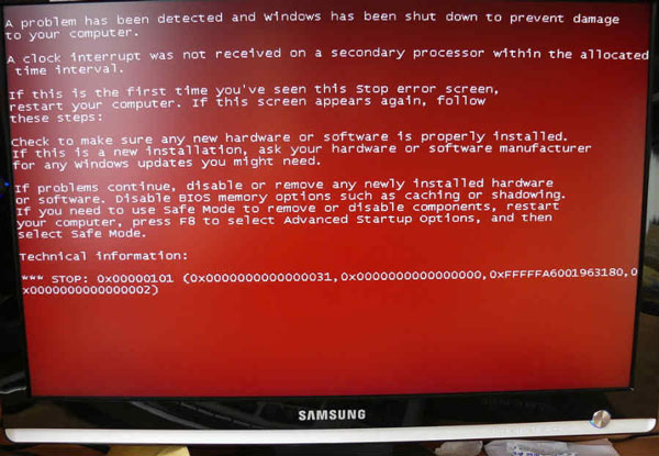 Red Screen Of Death
