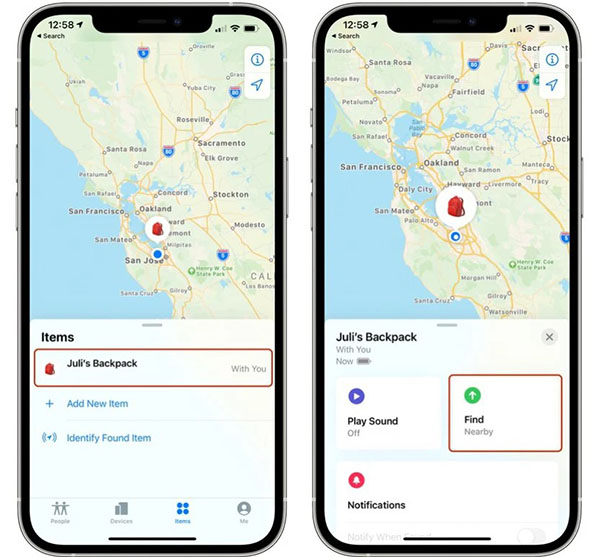 How to locate AirTag correctly on iPhone 11 and iPhone 12