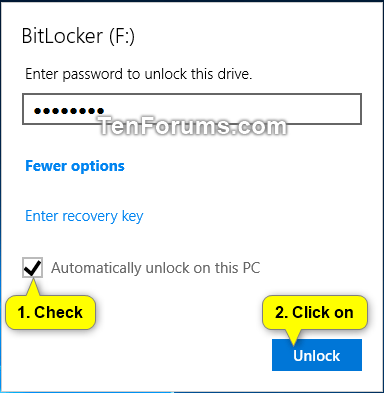Cách bật/tắt tự động mở khóa cho ổ BitLocker trong Windows 10