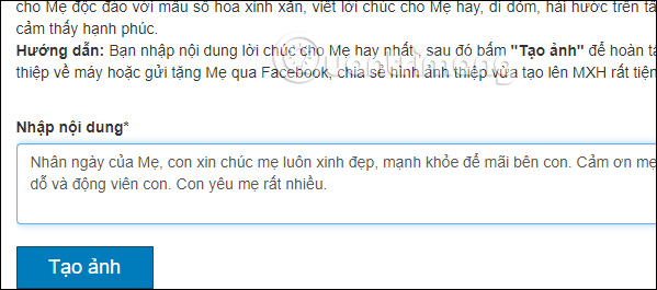 Nhập lời chúc