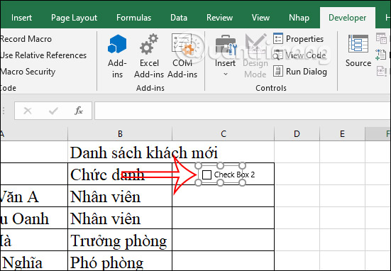 Create checkbox