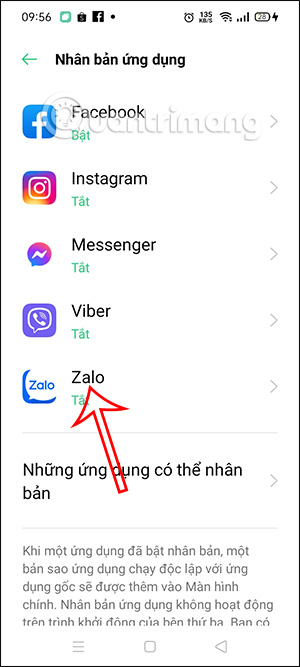 Kích hoạt nhân đôi Zalo