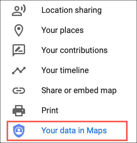 Click on “Your Data in Maps”