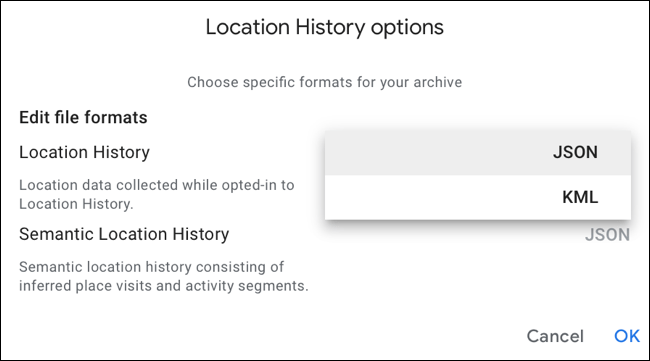 Choose file format