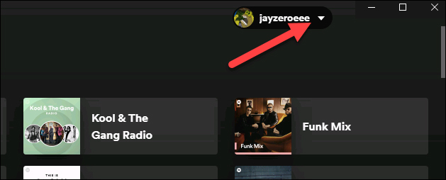 Nhấp vào mũi tên trỏ xuống