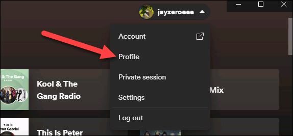 Bấm chọn “Profile”