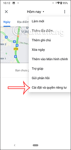 Cài đặt quyền riêng tư