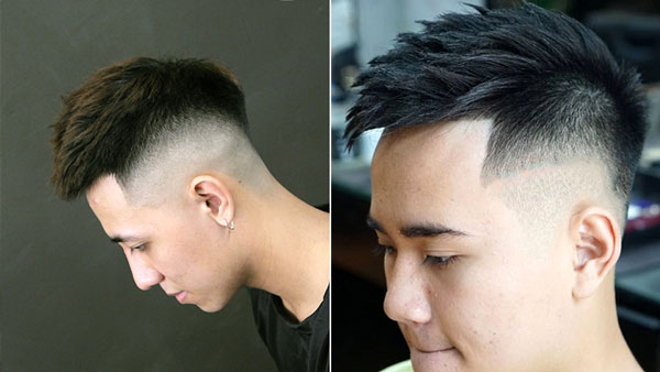 Tóc Mohican undercut.