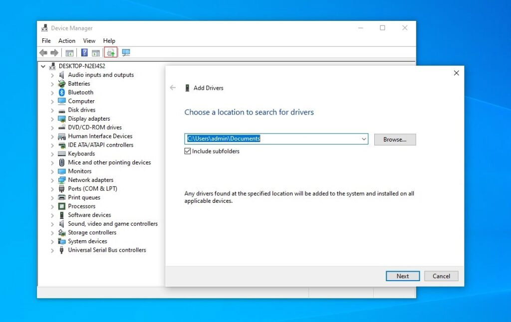 Tải nhanh driver mới thông qua Device Manager trên Windows 10