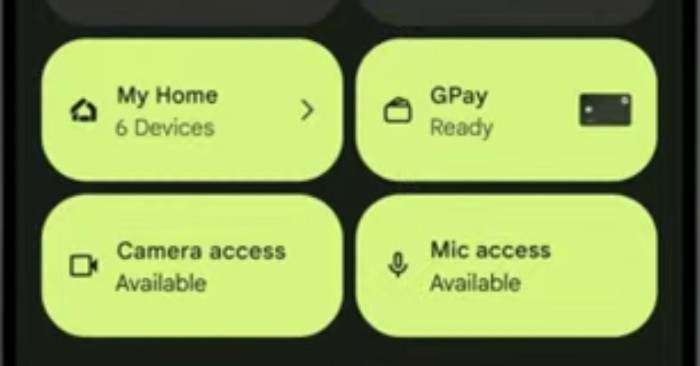 Android 12 enhances security by adding quick camera and microphone shutdown buttons