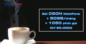 Cách đăng ký C50N MobiFone nhận 30GB/tháng