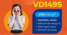 Cách đăng ký gói VD149S Vinaphone nhận 120GB/tháng