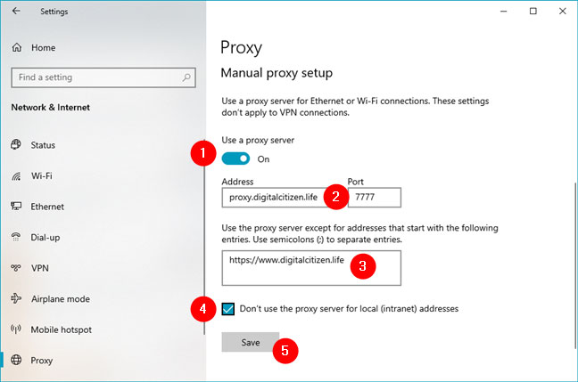 Cách cấu hình cài đặt proxy server trong Windows 10