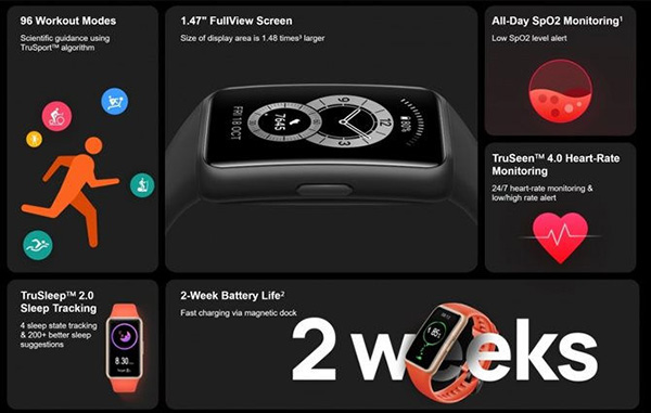 Các tính năng Huawei Band 6