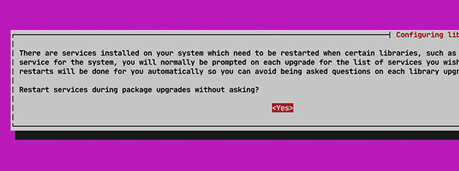 Select “Yes” so that the device does not ask for permission every time it needs to be restarted