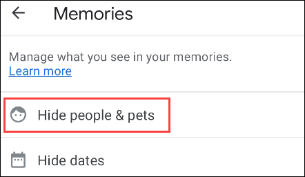 Click on “Hide People & Pets”
