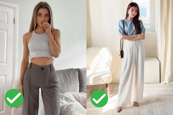 Chọn quần có đường kẻ dọc