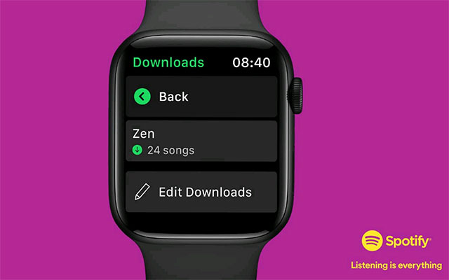 Nghe nhạc Spotify ngoại tuyến trên Apple Watch