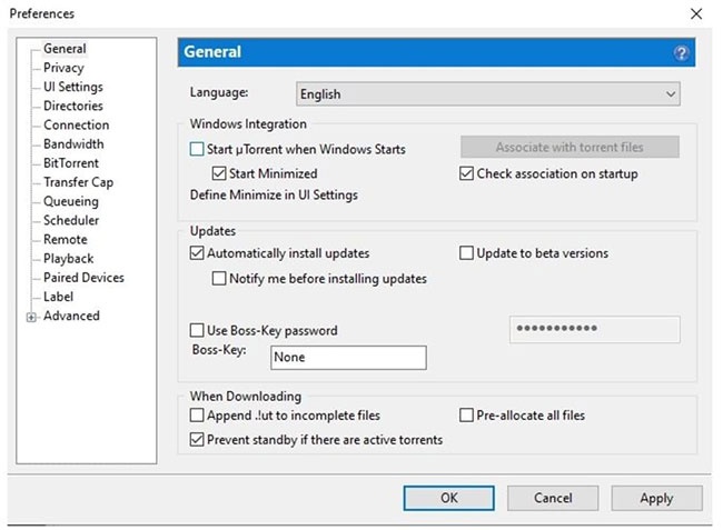 Cách ngăn uTorrent mở khi khởi động trên Windows 10