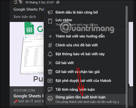 Dừng giảm tần suất 