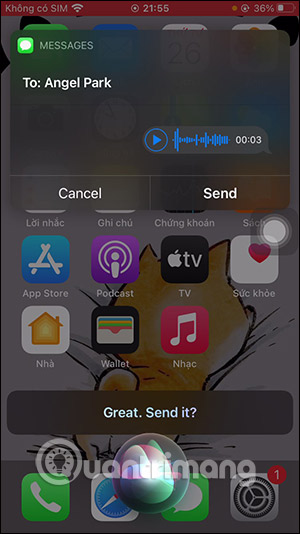 Cách gửi tin nhắn âm thanh bằng Siri trên iPhone
