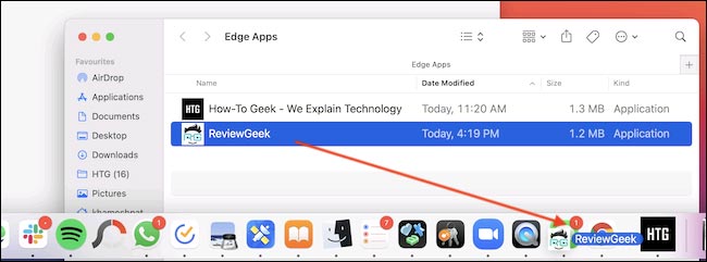 Kéo biểu tượng ứng dụng vào Dock.