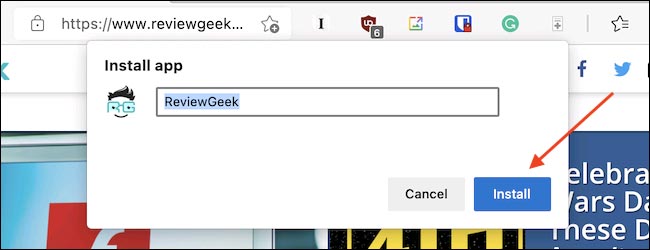 Nhấp vào nút “Install”
