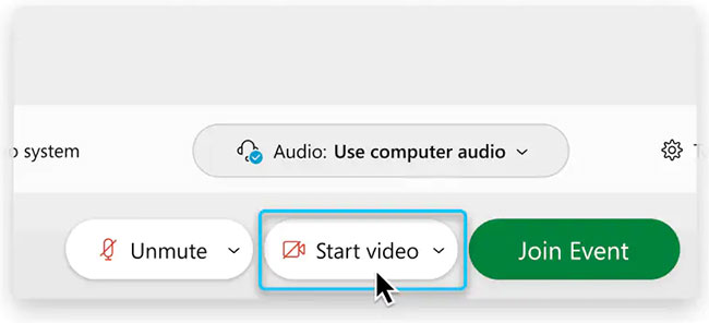Nhấp vào Turn on my video