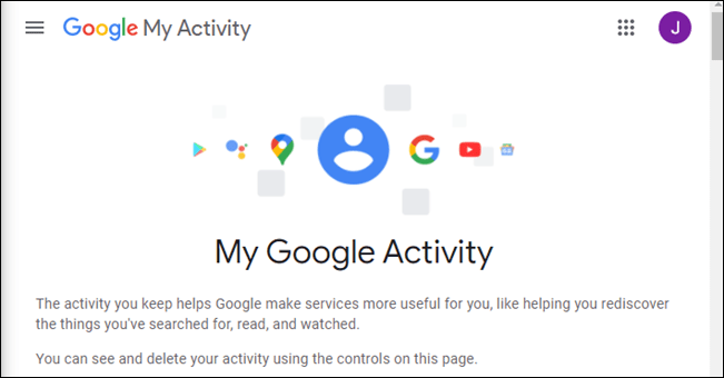 Truy cập trang activity.google.com