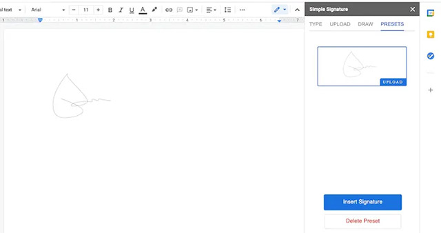 Chèn chữ kỹ vừa tạo vào tài liệu
