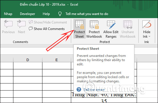 Cách khóa cột trong Excel - Ảnh minh hoạ 5